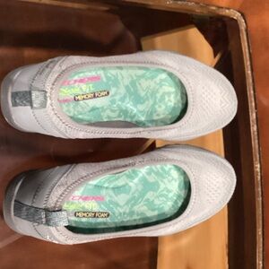 Skechers Gray Slip-On Shoes with Memory Foam